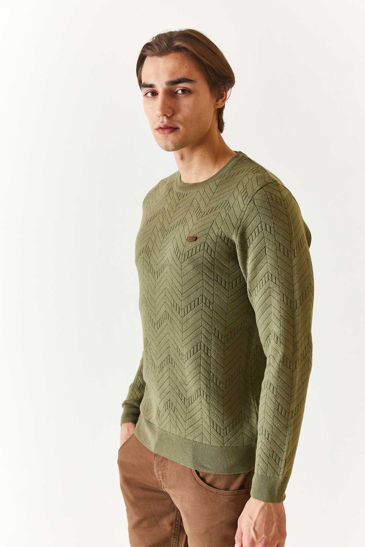 U.S. Polo Assn. Erkek Triko Kazak 50271000-VR027 Haki