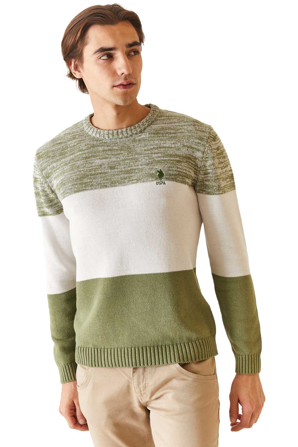 U.S. Polo Assn. Erkek Triko Kazak 50271007-VR054 Yeşil
