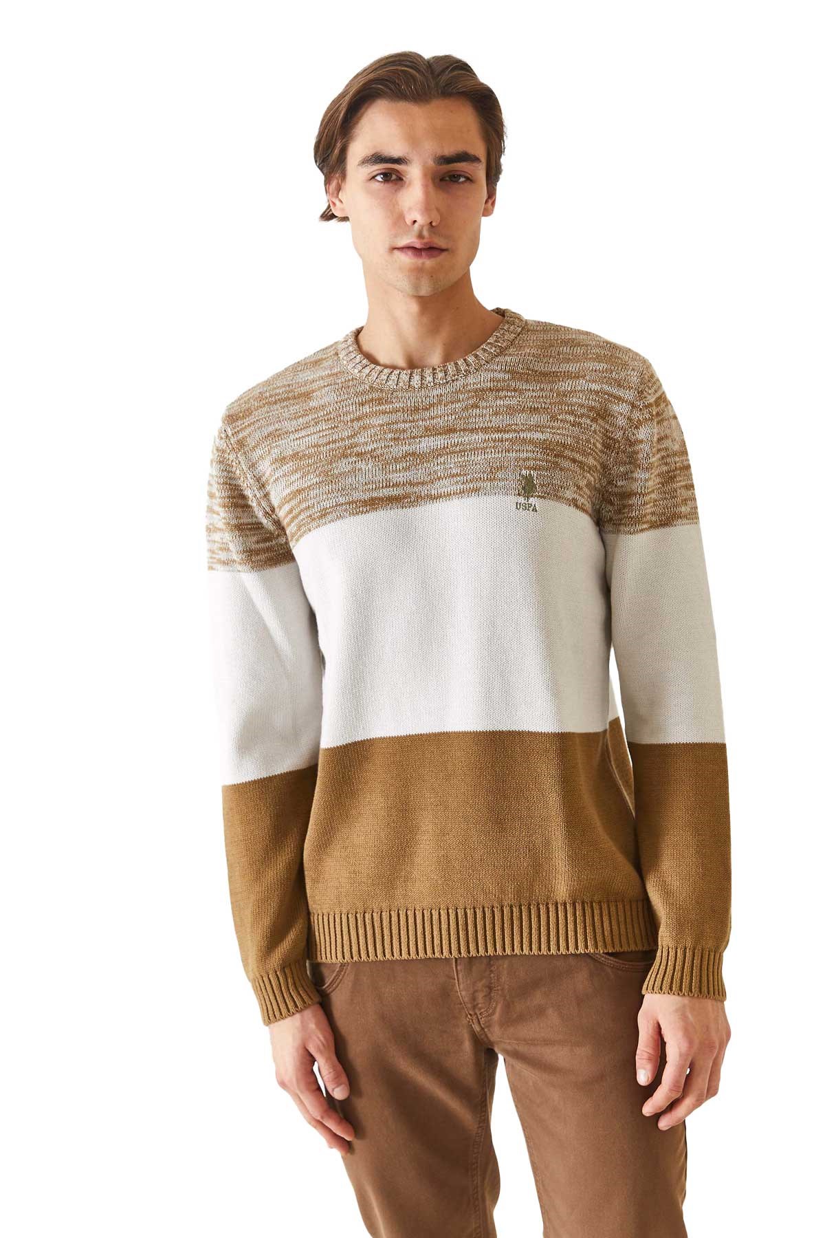 U.S. Polo Assn. Erkek Triko Kazak 50271007-VR183 Haki
