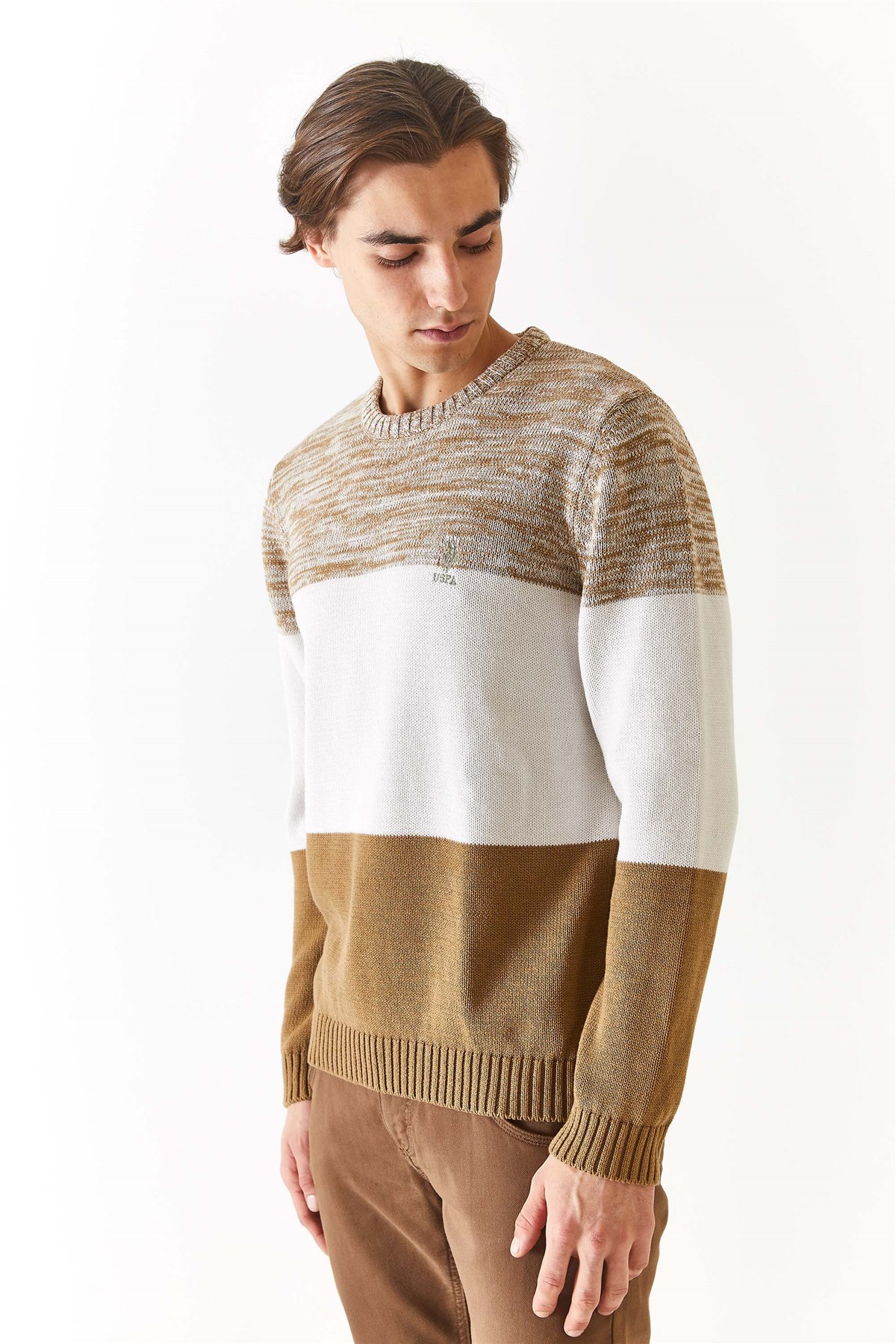 U.S. Polo Assn. Erkek Triko Kazak 50271007-VR183 Haki