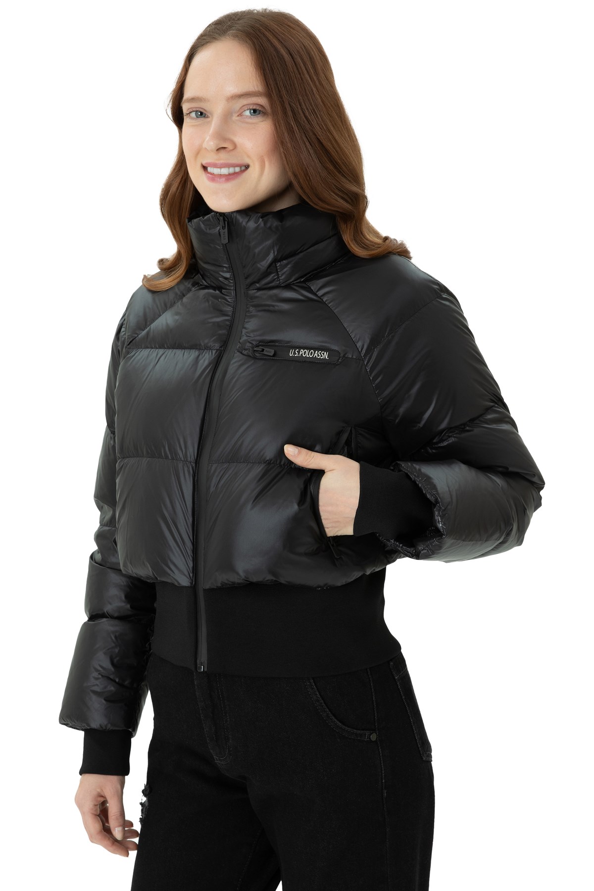 U.S. Polo Assn. Kadın Mont 50271235-VR046 Siyah