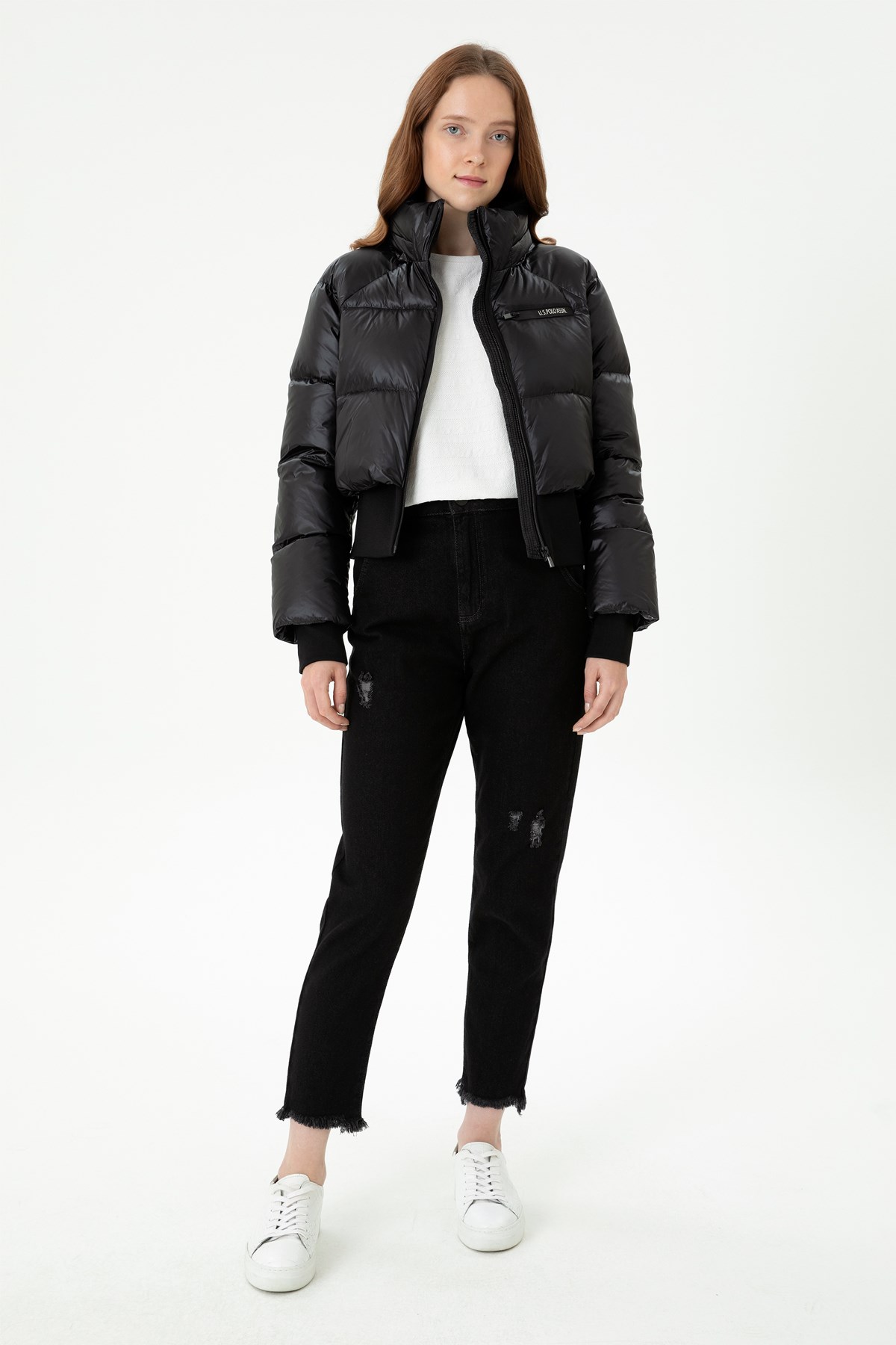 U.S. Polo Assn. Kadın Mont 50271235-VR046 Siyah