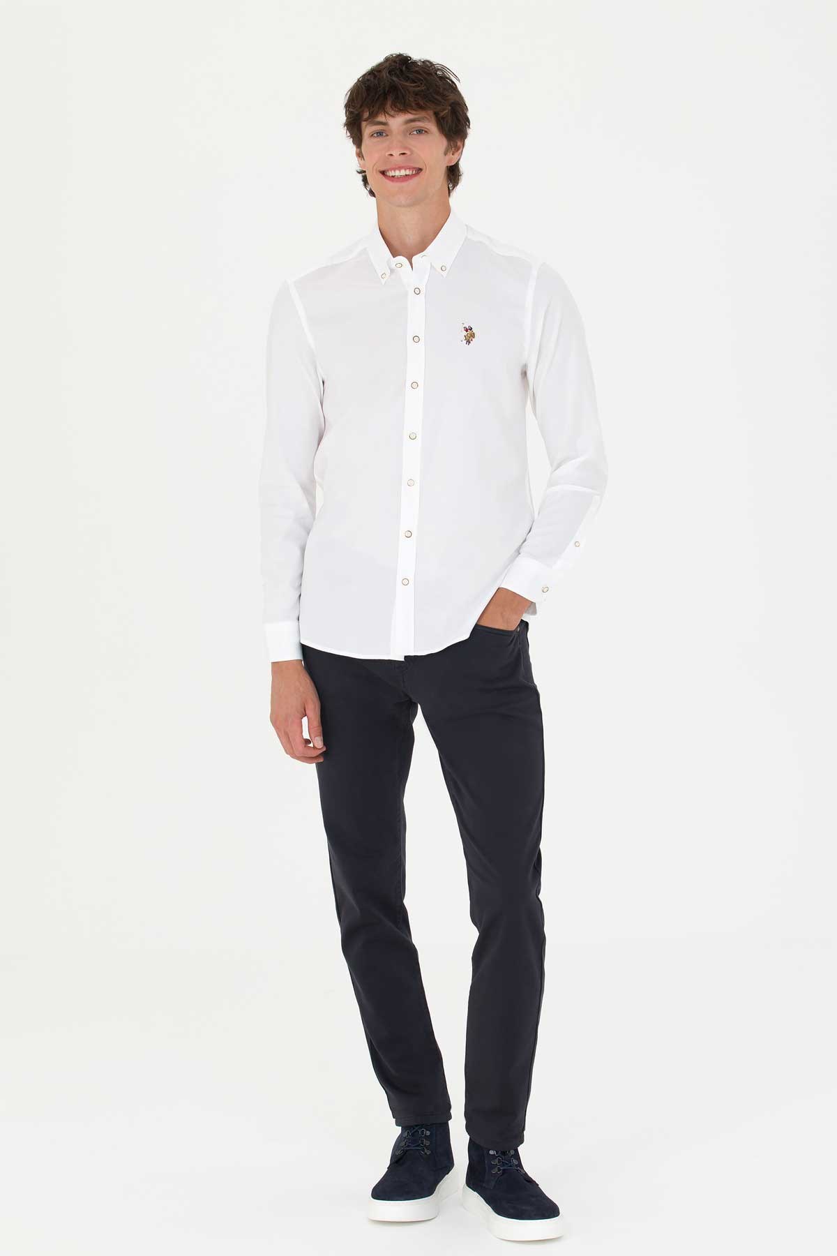 U.S. Polo Assn. Erkek Gömlek 50271276-VR013 Beyaz