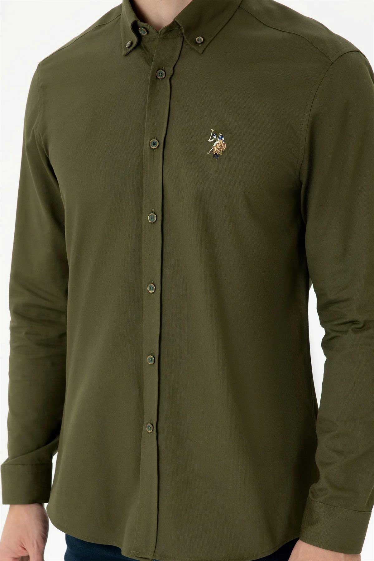 U.S. Polo Assn. Erkek Gömlek 50271276-VR027 Haki