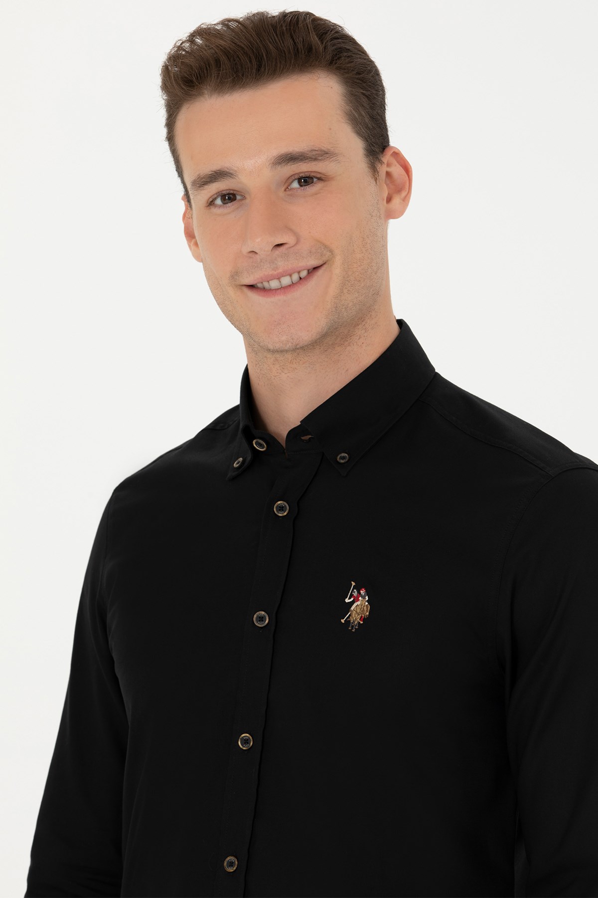 U.S. Polo Assn. Erkek Gömlek 50271276-VR046 Siyah