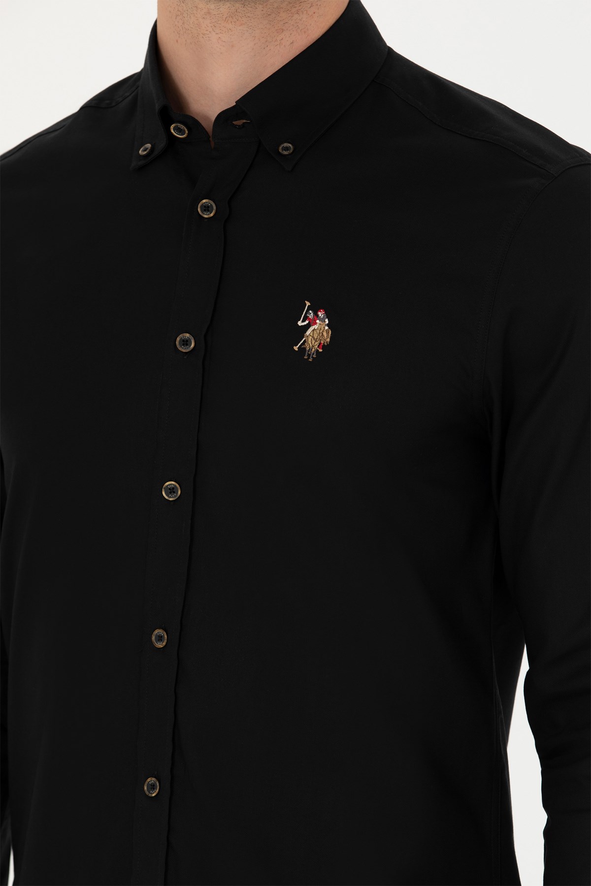 U.S. Polo Assn. Erkek Gömlek 50271276-VR046 Siyah