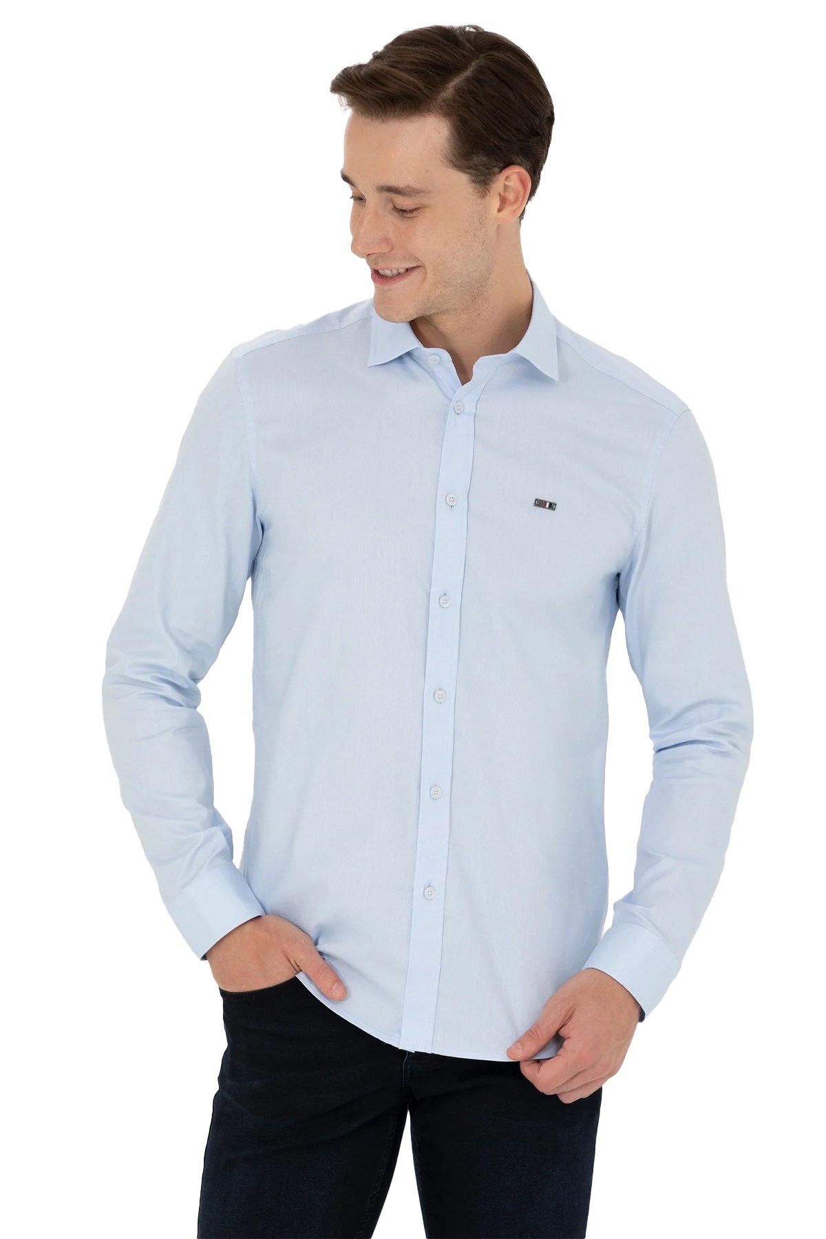 U.S. Polo Assn. Erkek Gömlek 50271279-VR003 Mavi