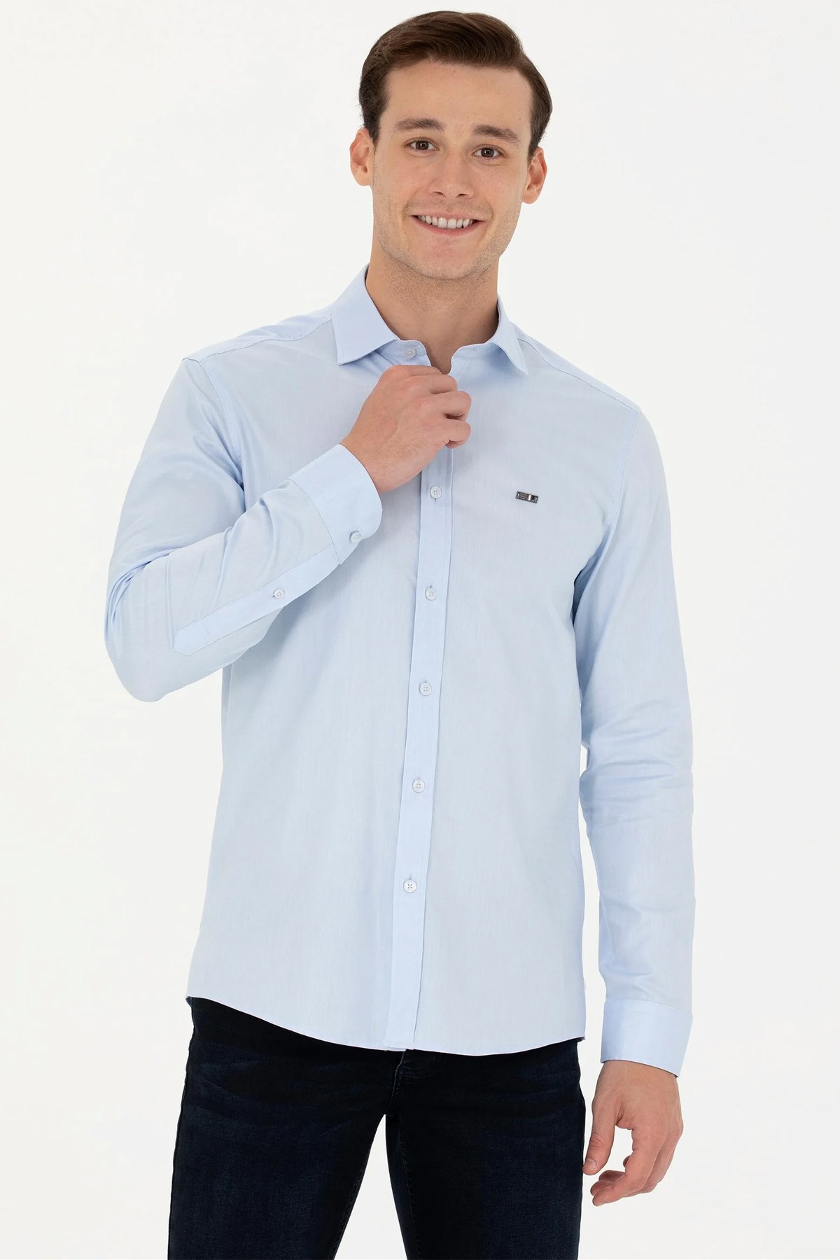 U.S. Polo Assn. Erkek Gömlek 50271279-VR003 Mavi