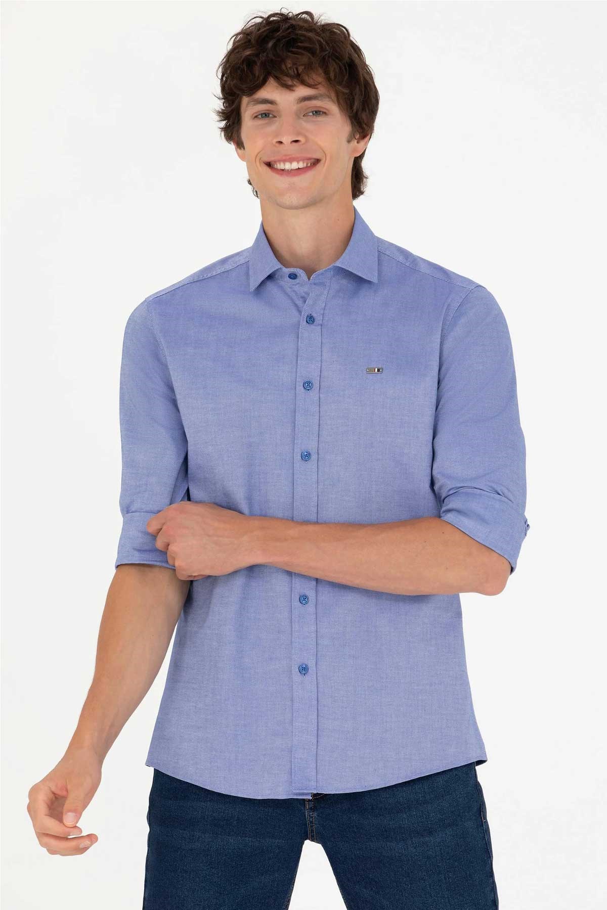 U.S. Polo Assn. Erkek Gömlek 50271279-VR032 Mavi