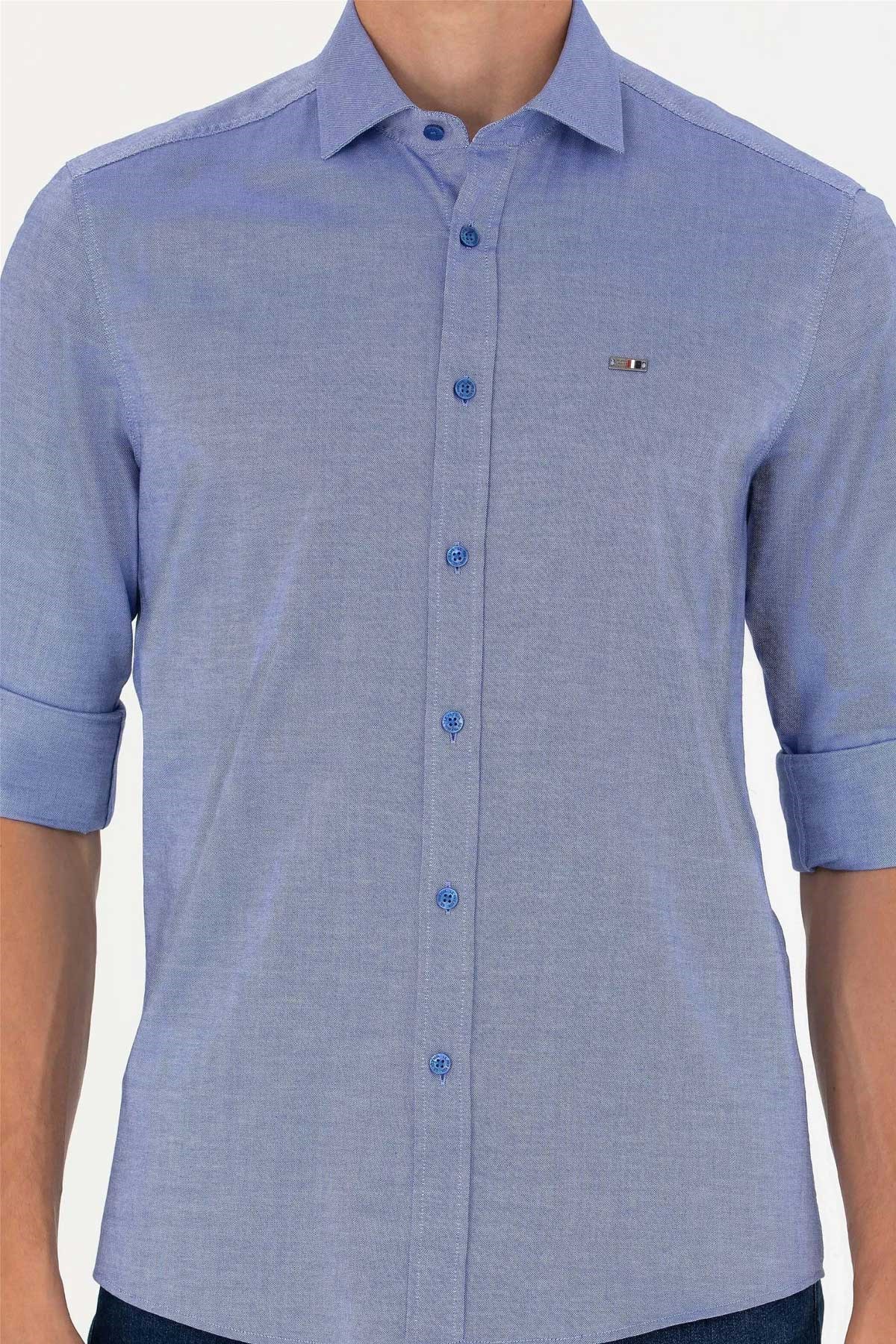 U.S. Polo Assn. Erkek Gömlek 50271279-VR032 Mavi