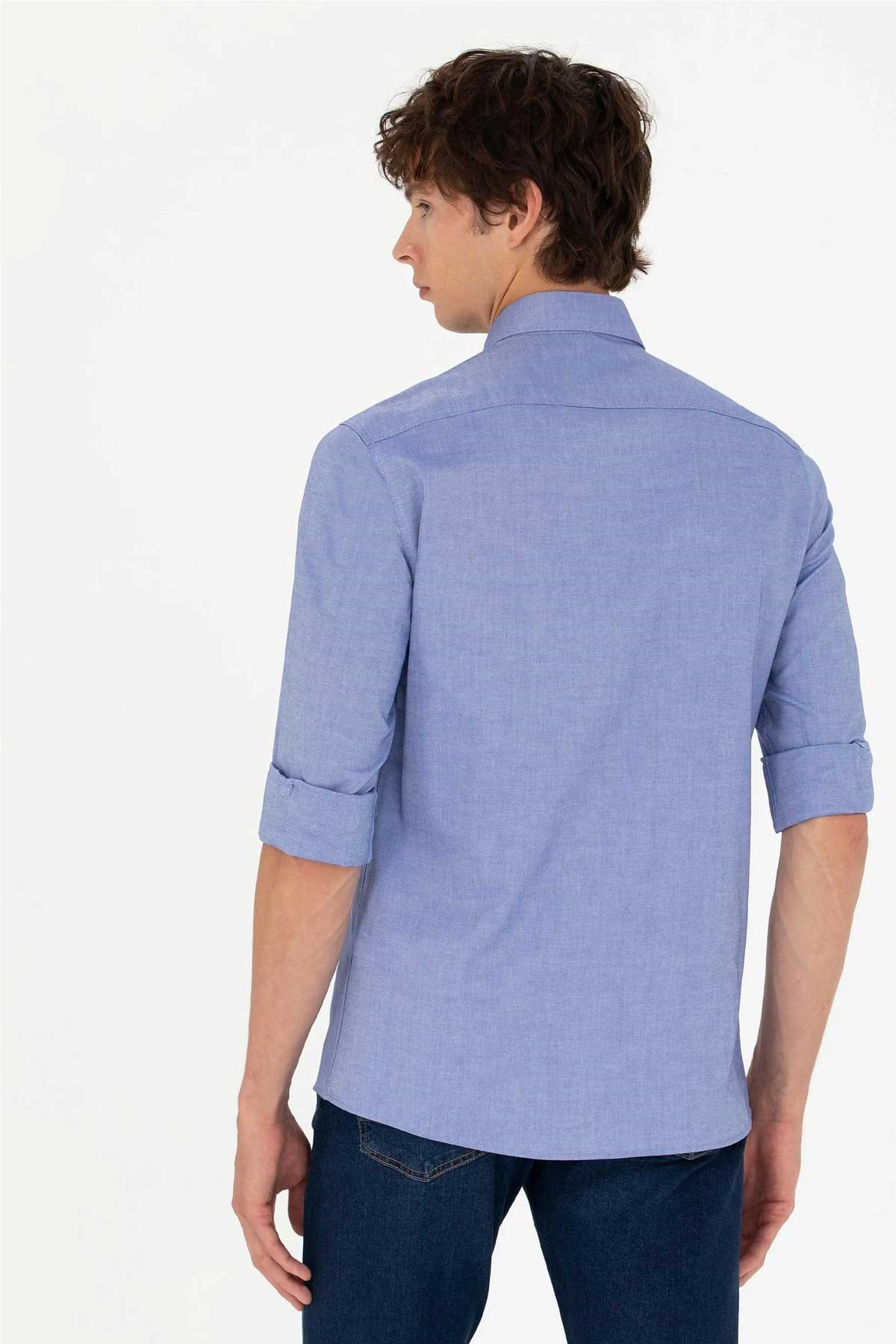 U.S. Polo Assn. Erkek Gömlek 50271279-VR032 Mavi
