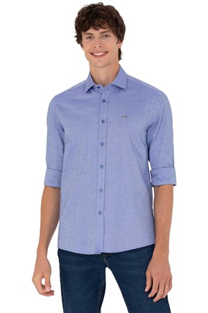 U.S. Polo Assn. Erkek Gömlek 50271279-VR032 Mavi