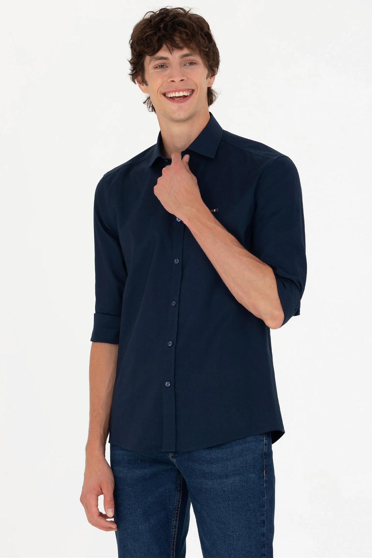 U.S. Polo Assn. Erkek Gömlek 50271279-VR033 Lacivert