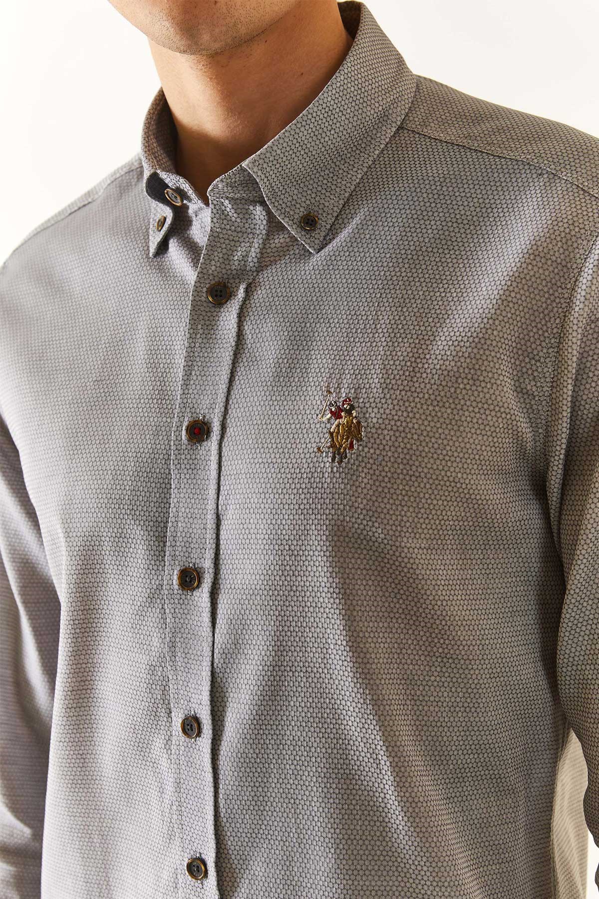 U.S. Polo Assn. Erkek Gömlek 50271292-VR006 Antrasit