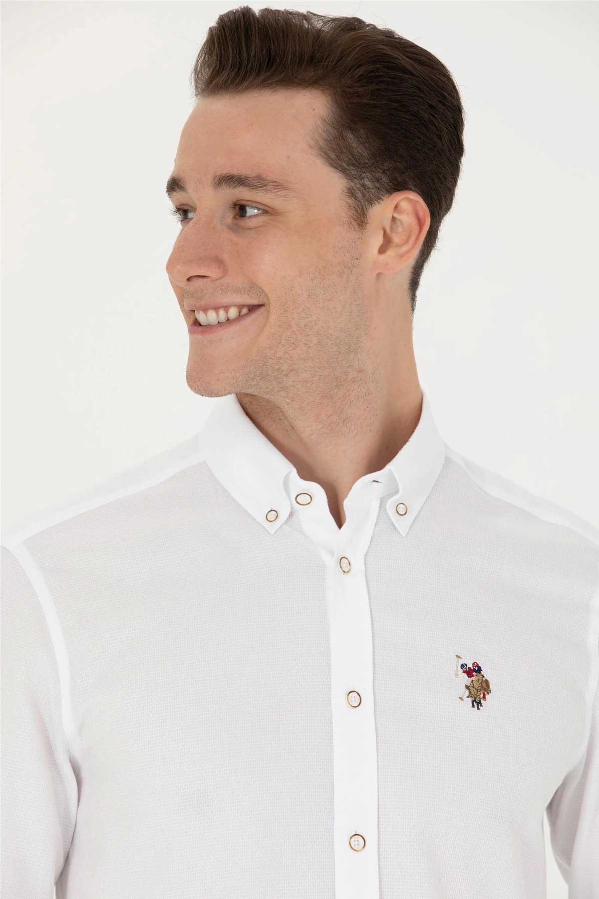 U.S. Polo Assn. Erkek Gömlek 50271292-VR013 Beyaz