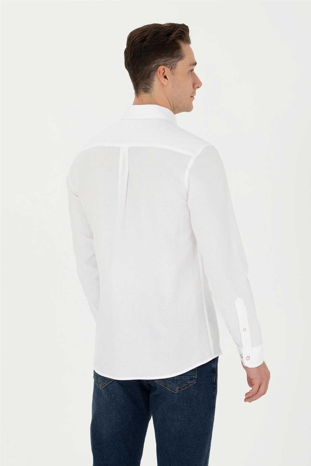 U.S. Polo Assn. Erkek Gömlek 50271292-VR013 Beyaz