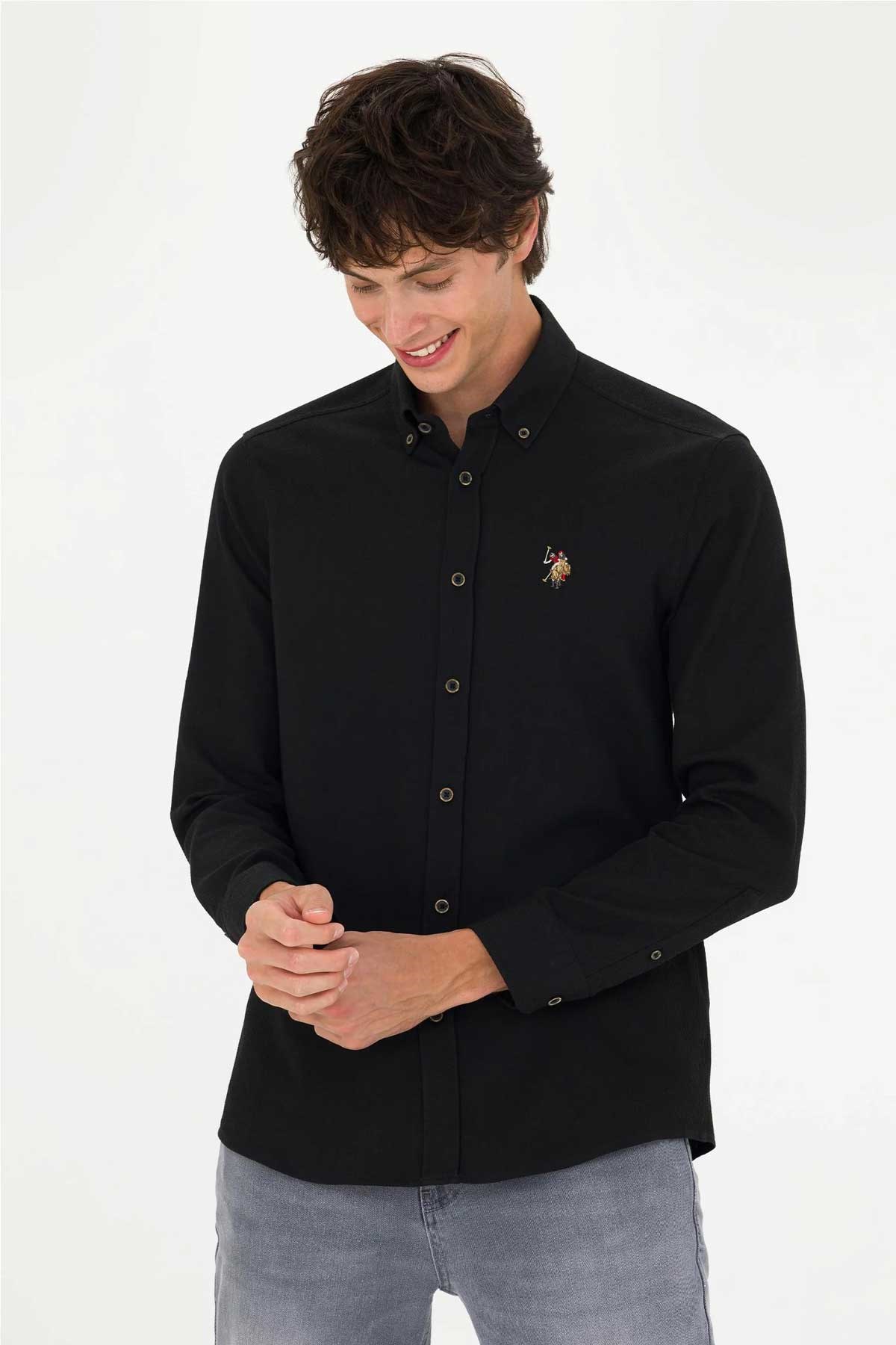U.S. Polo Assn. Erkek Gömlek 50271292-VR046 Siyah