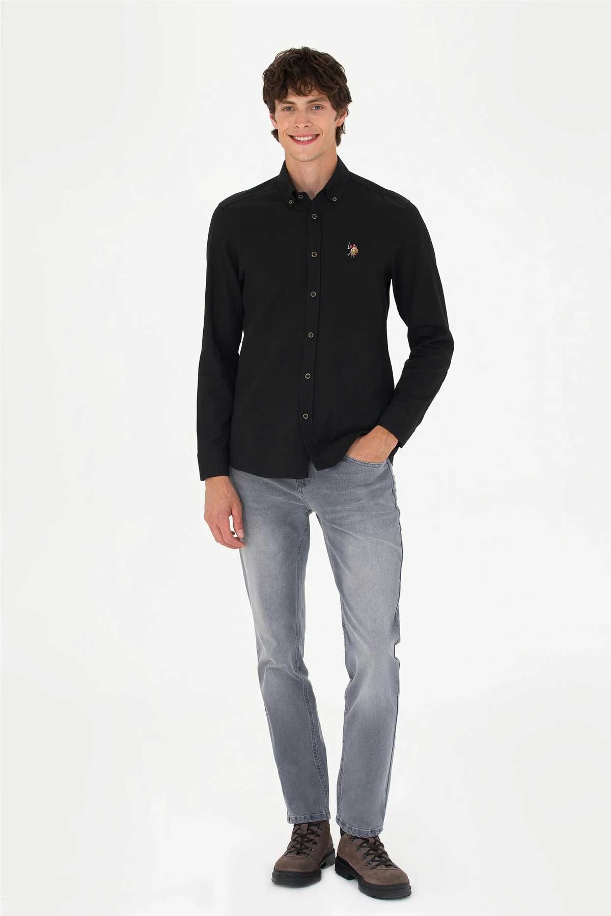 U.S. Polo Assn. Erkek Gömlek 50271292-VR046 Siyah