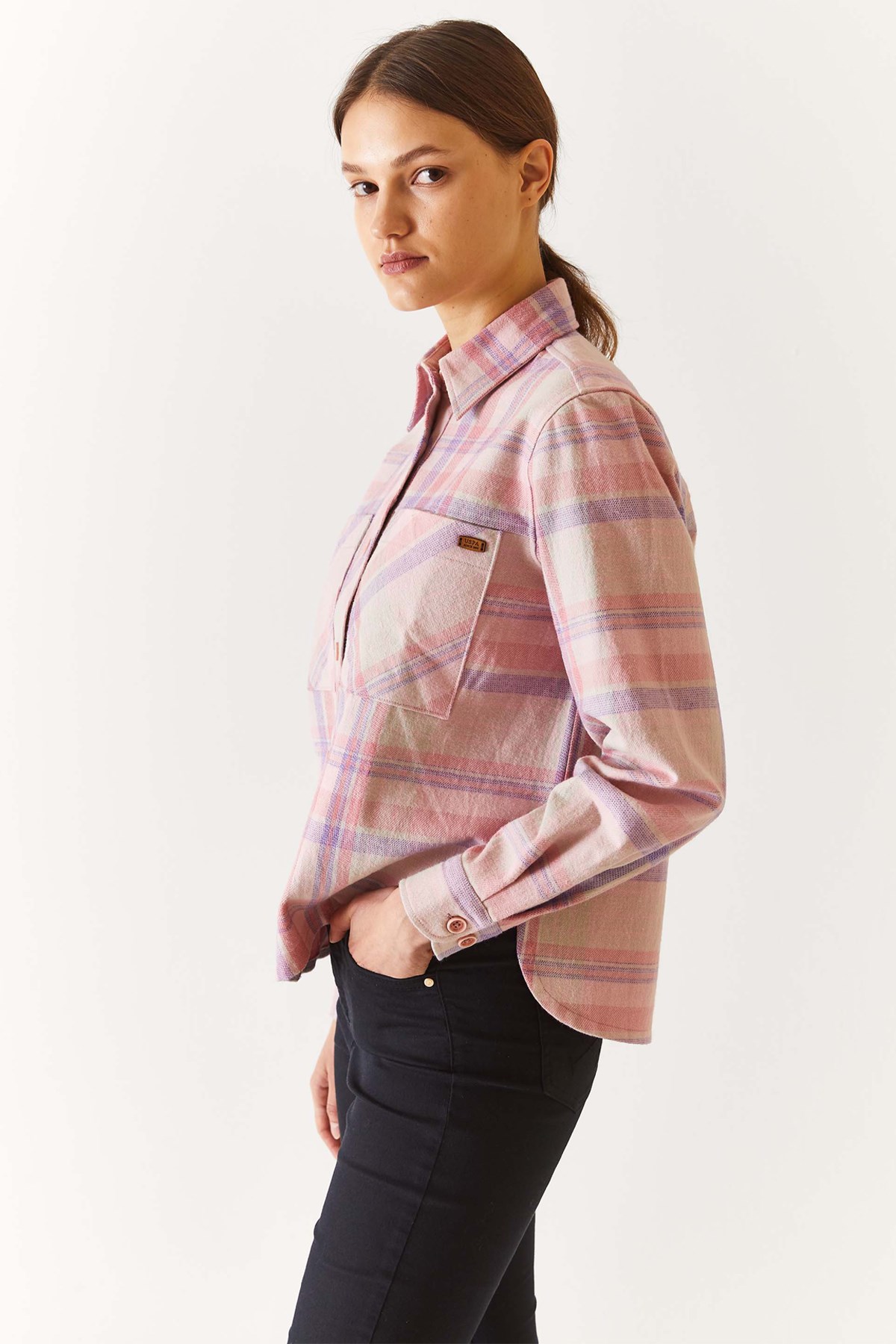 U.S. Polo Assn. Kadın Gömlek 50271465-VR042 Pembe