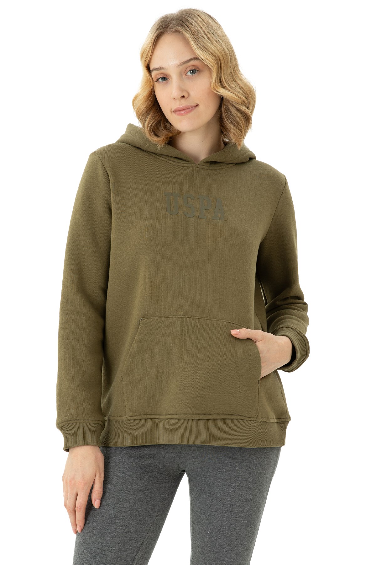 U.S. Polo Assn. Kadın Sweatshirt 50271557-VR027 Haki