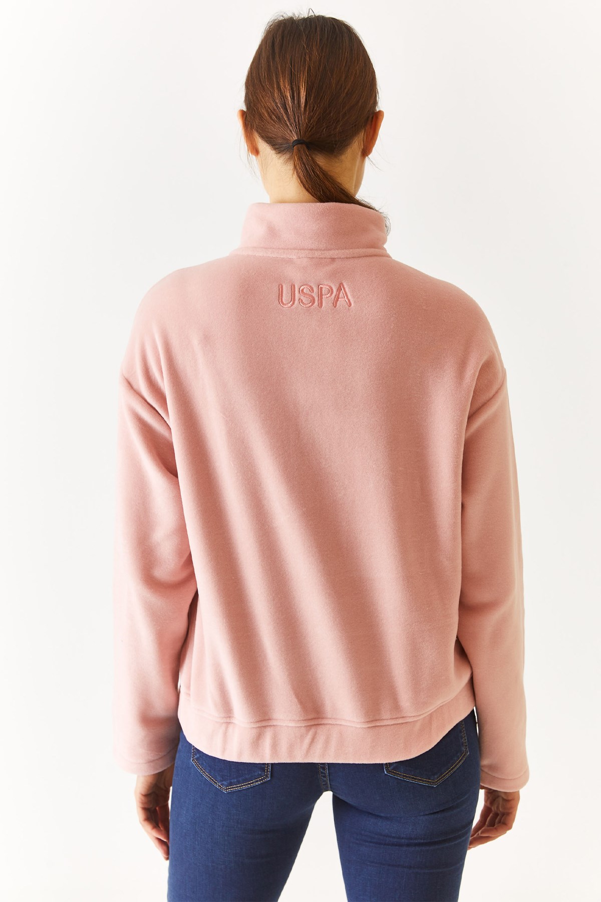 U.S. Polo Assn. Kadın Sweatshirt 50271565-VR042 Pembe