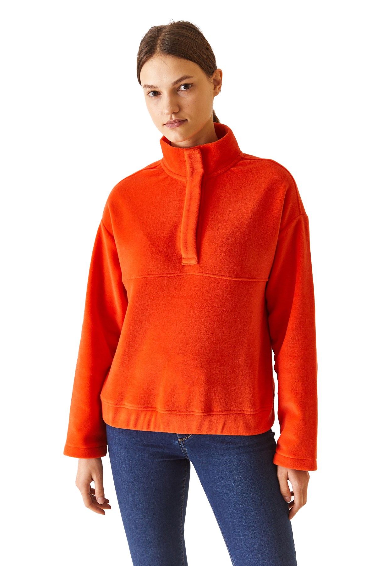 U.S. Polo Assn. Kadın Sweatshirt 50271565-VR181 Kırmızı