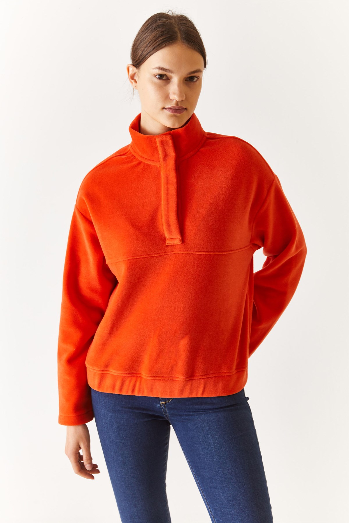 U.S. Polo Assn. Kadın Sweatshirt 50271565-VR181 Kırmızı