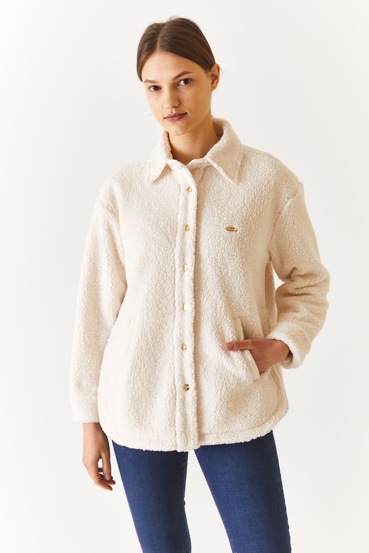 U.S. Polo Assn. Kadın Sweatshirt 50271570-VR049 Ekru