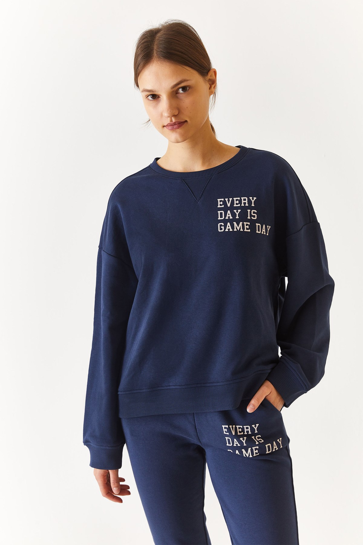 U.S. Polo Assn. Kadın Sweatshirt 50271646-VR033 Lacivert