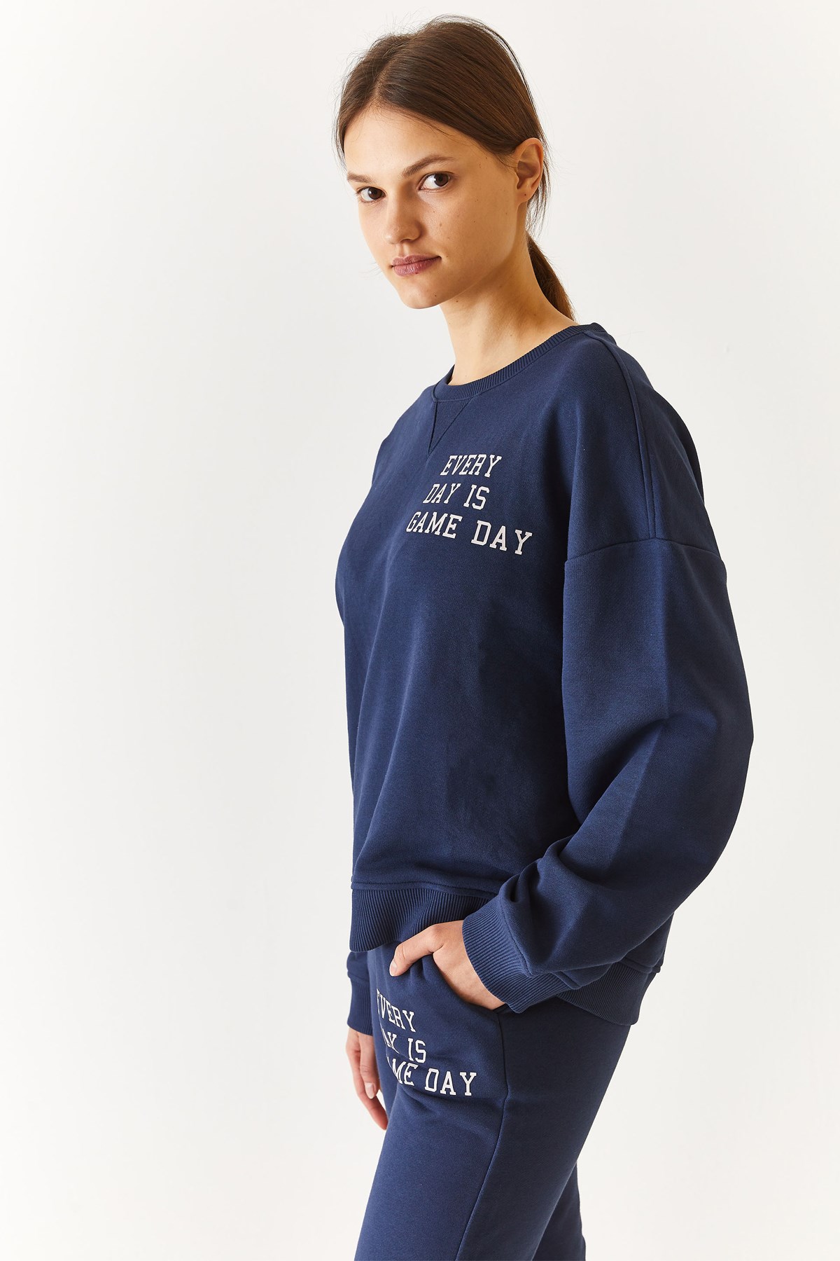 U.S. Polo Assn. Kadın Sweatshirt 50271646-VR033 Lacivert