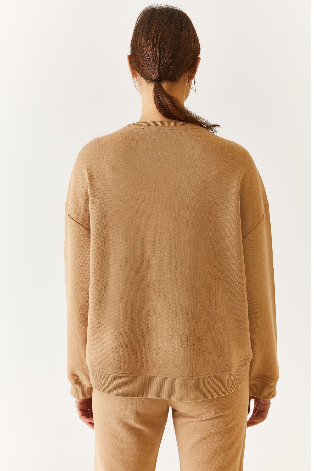 U.S. Polo Assn. Kadın Sweatshirt 50271646-VR085 Bej