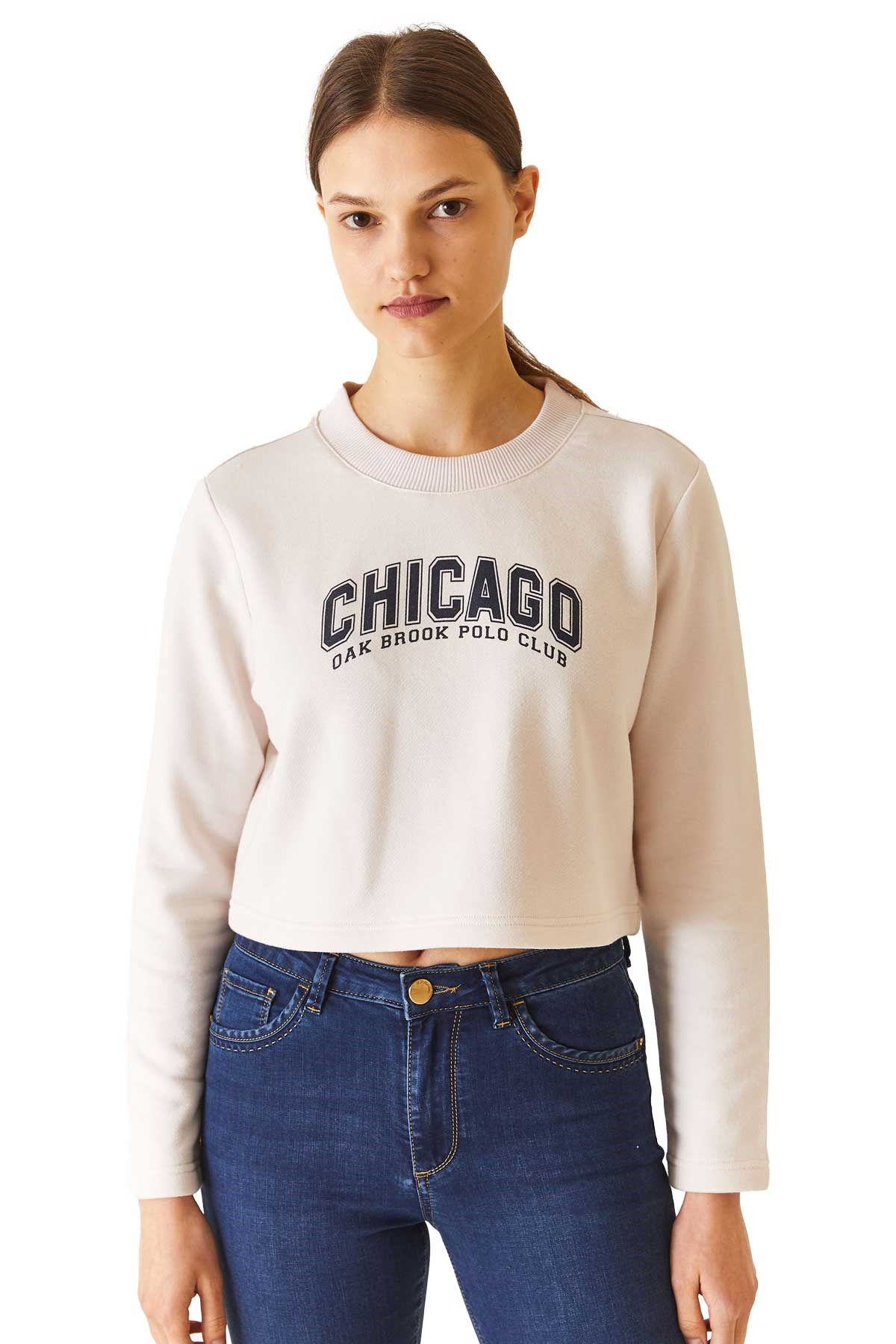 U.S. Polo Assn. Kadın Sweatshirt 50271650-VR049 Bej