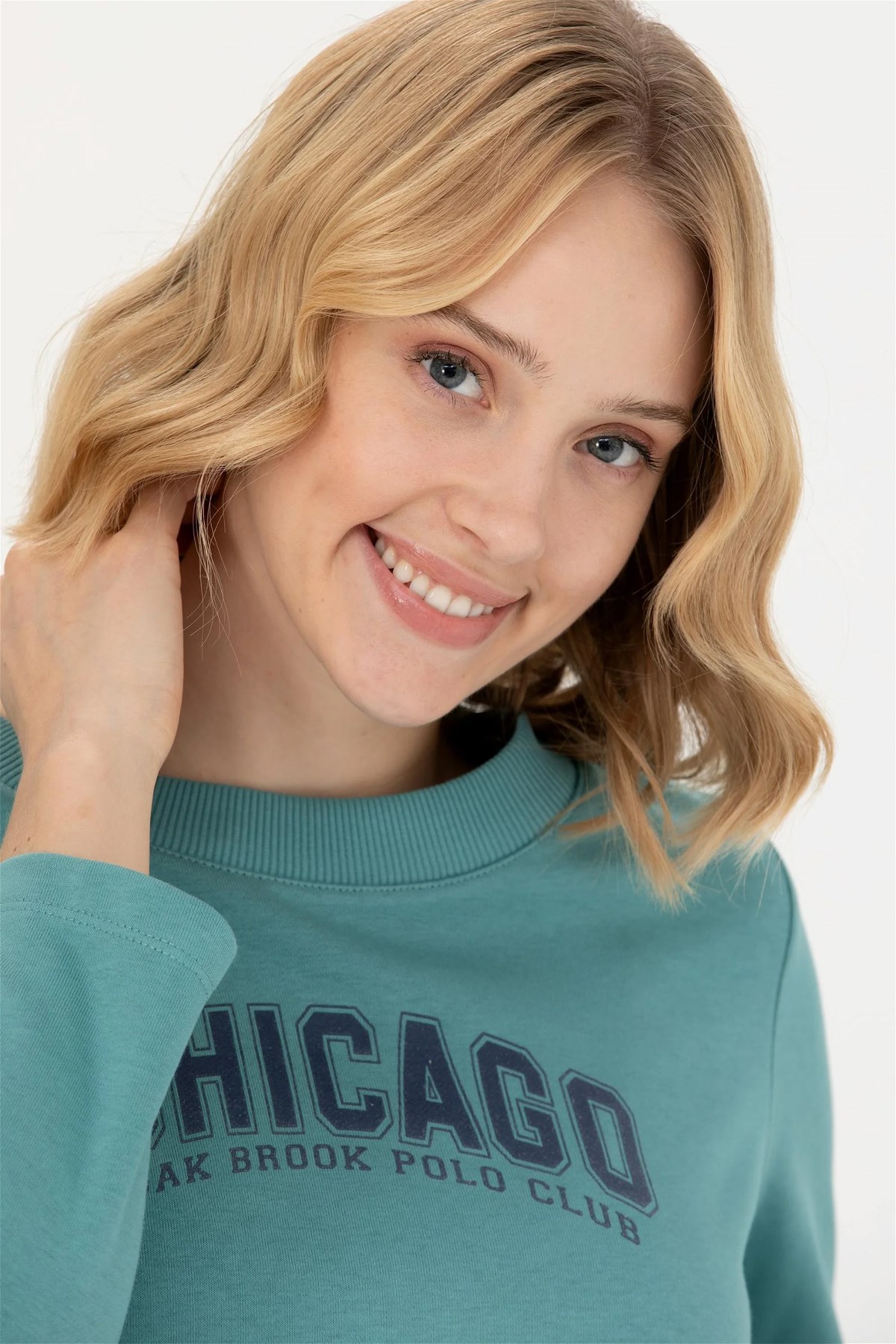 U.S. Polo Assn. Kadın Sweatshirt 50271650-VR090 Mavi
