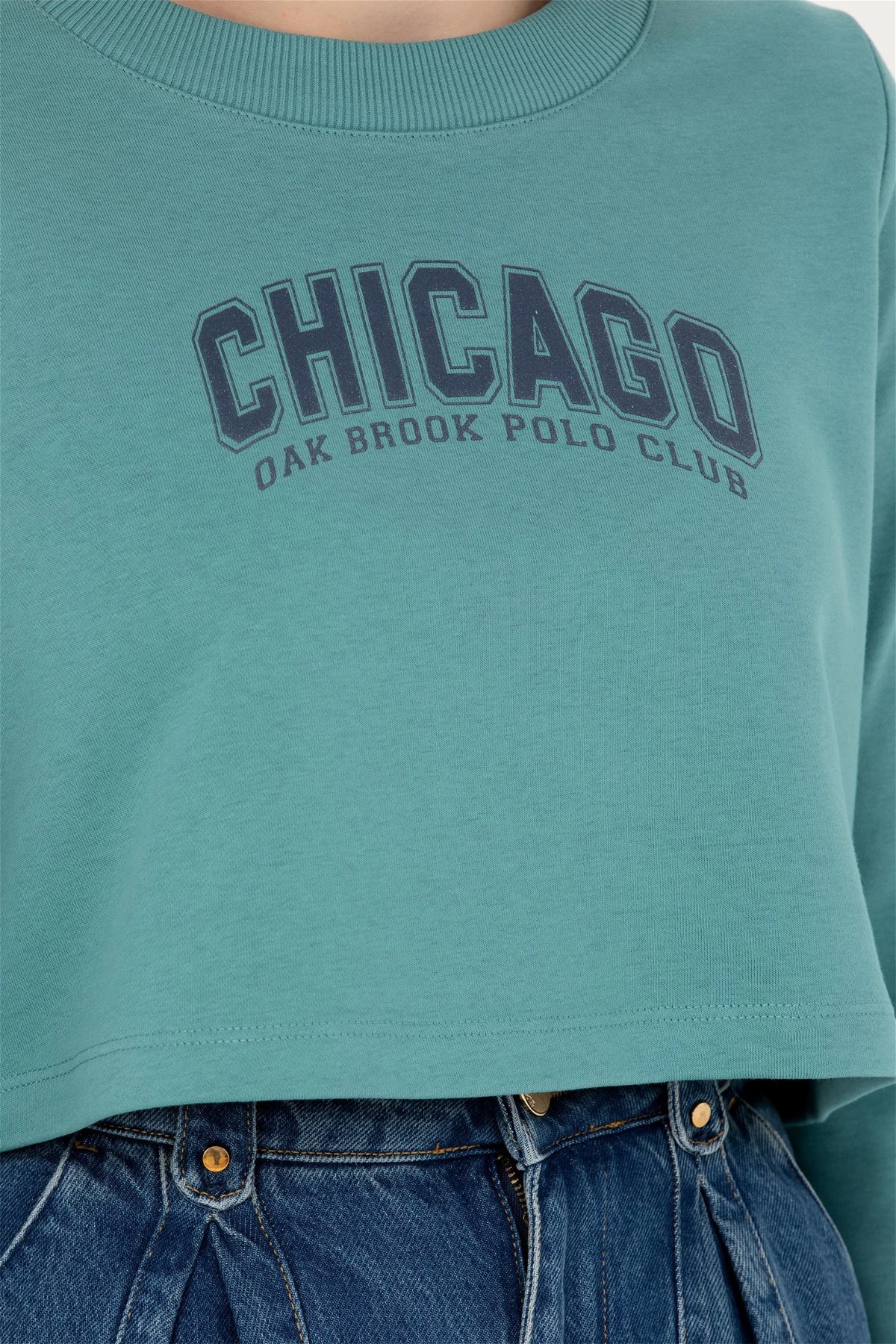 U.S. Polo Assn. Kadın Sweatshirt 50271650-VR090 Mavi