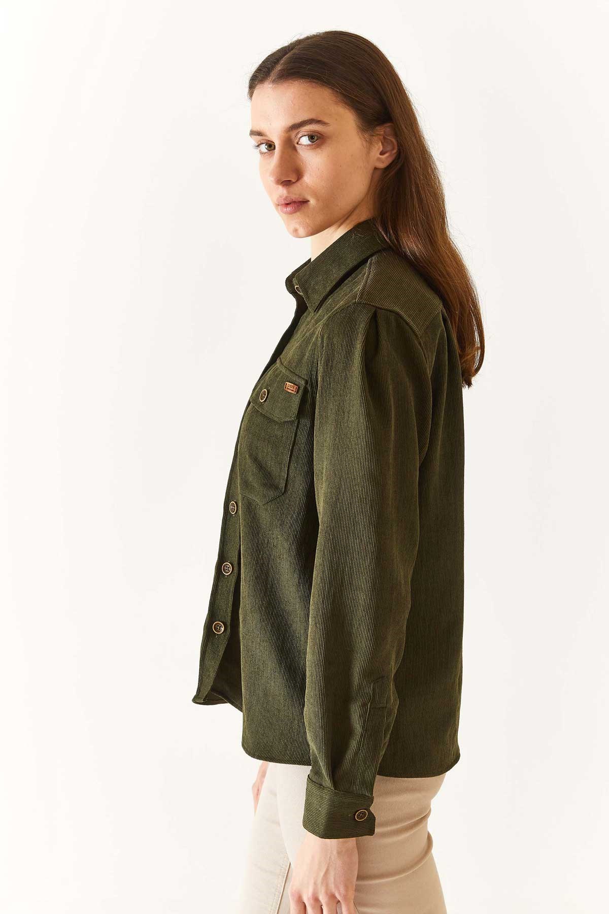 U.S. Polo Assn. Kadın Gömlek 50271848-VR027 Haki