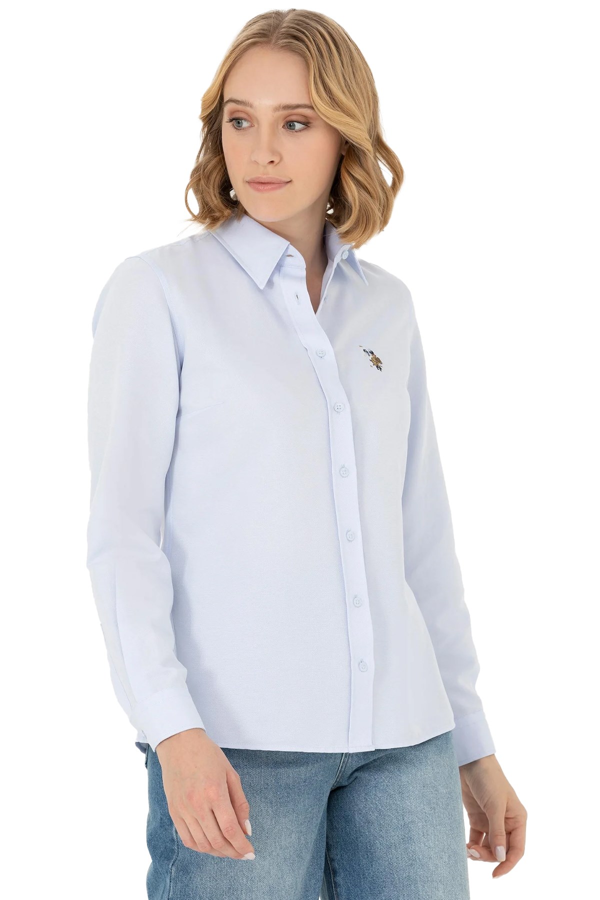 U.S. Polo Assn. Kadın Gömlek 50271935-VR003 Mavi