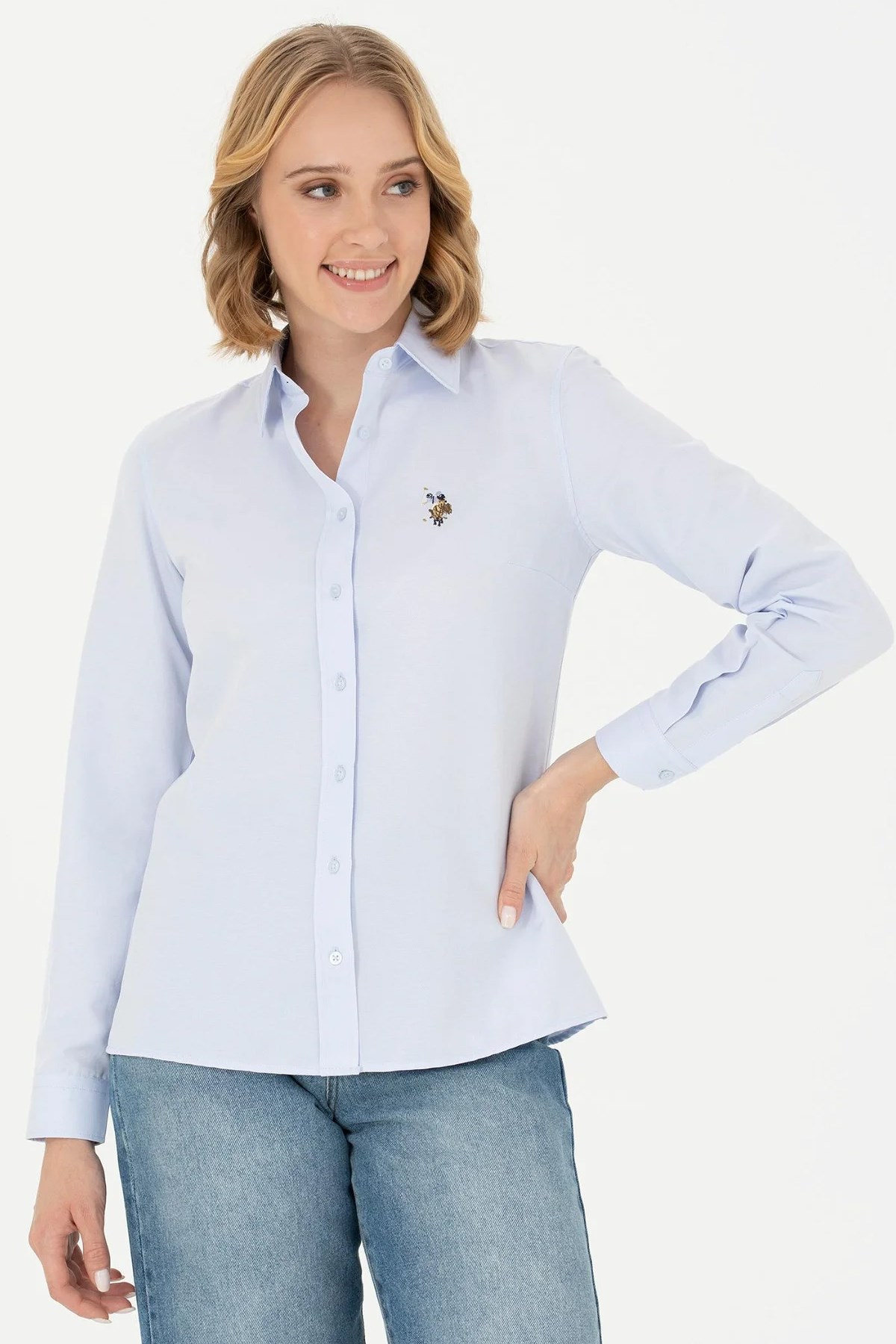 U.S. Polo Assn. Kadın Gömlek 50271935-VR003 Mavi