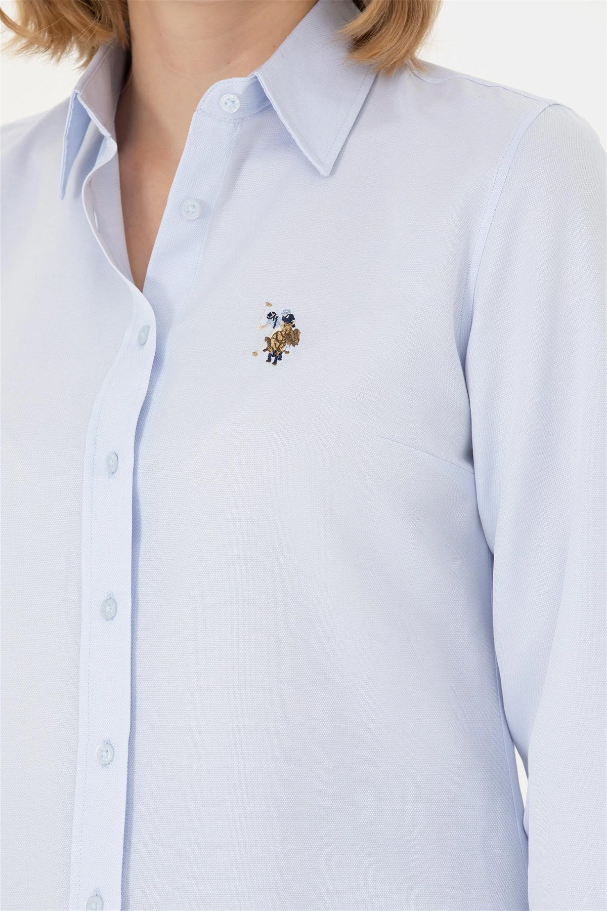 U.S. Polo Assn. Kadın Gömlek 50271935-VR003 Mavi