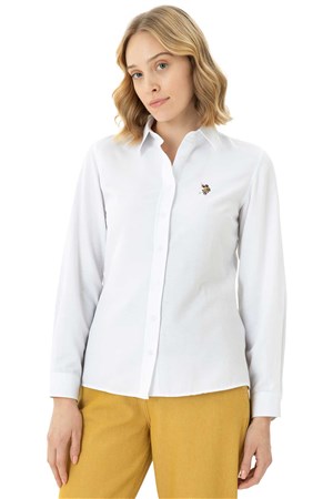 U.S. Polo Assn. Kadın Gömlek 50271935-VR013 Beyaz
