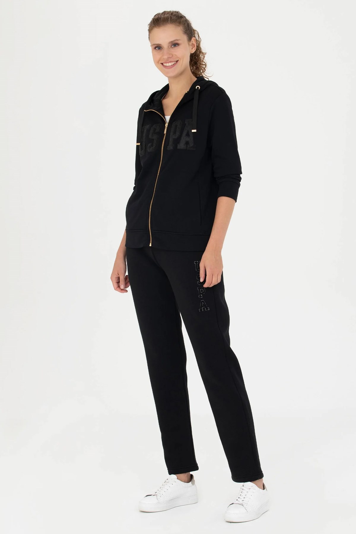 U.S. Polo Assn. Kadın Sweatshirt 50272060-VR046 Siyah