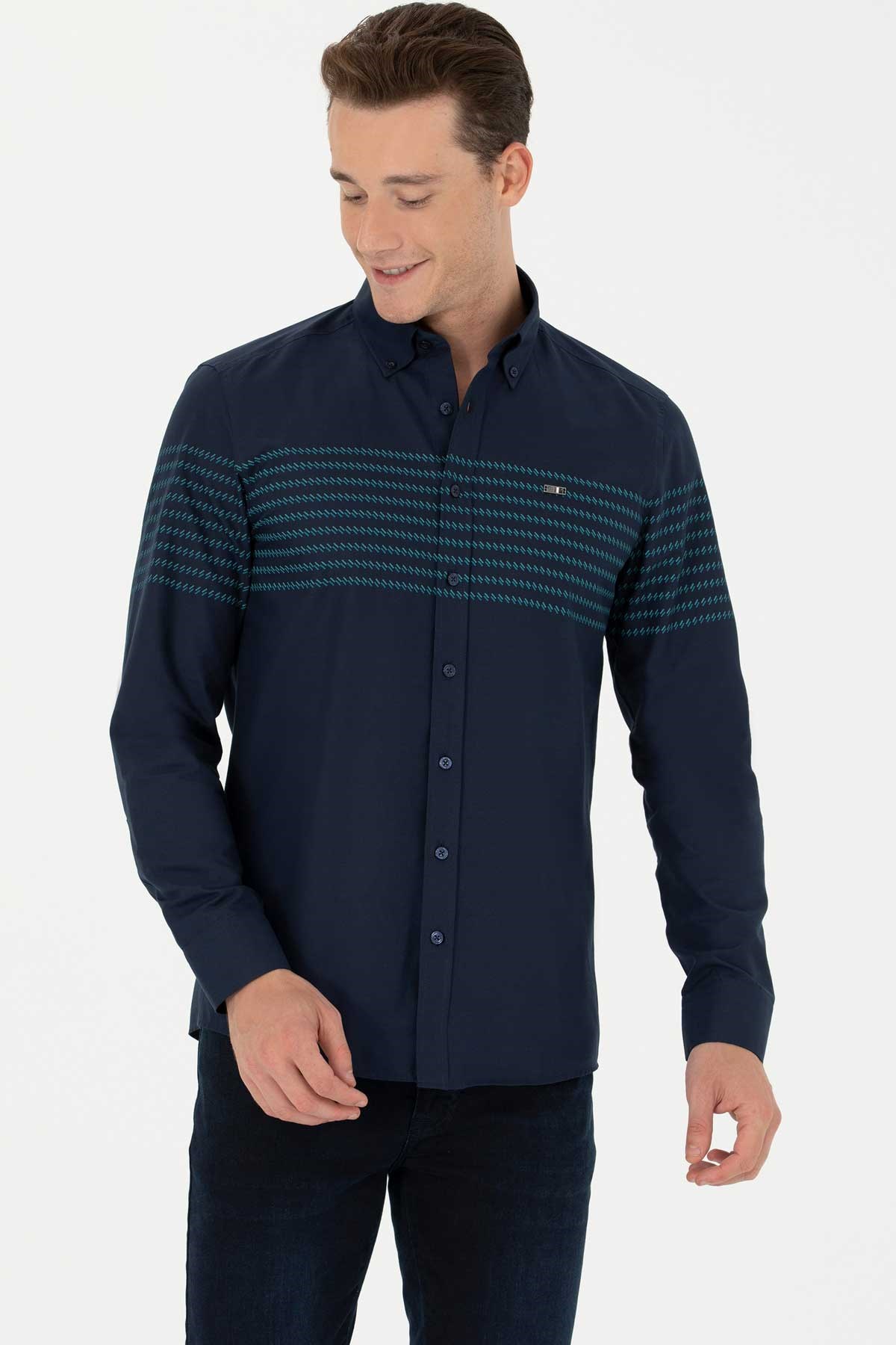 U.S. Polo Assn. Erkek Gömlek 50272106-VR033 Lacivert