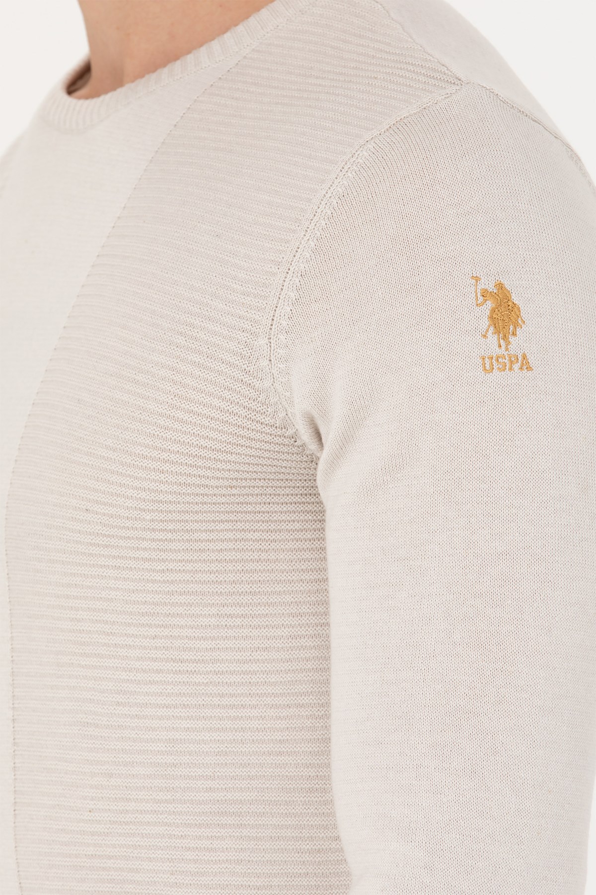 U.S. Polo Assn. Erkek Kazak 50272118-VR049 Bej