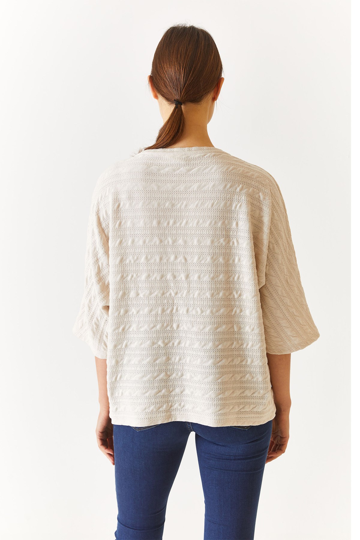 U.S. Polo Assn. Kadın Sweatshirt 50272158-VR049 Ekru