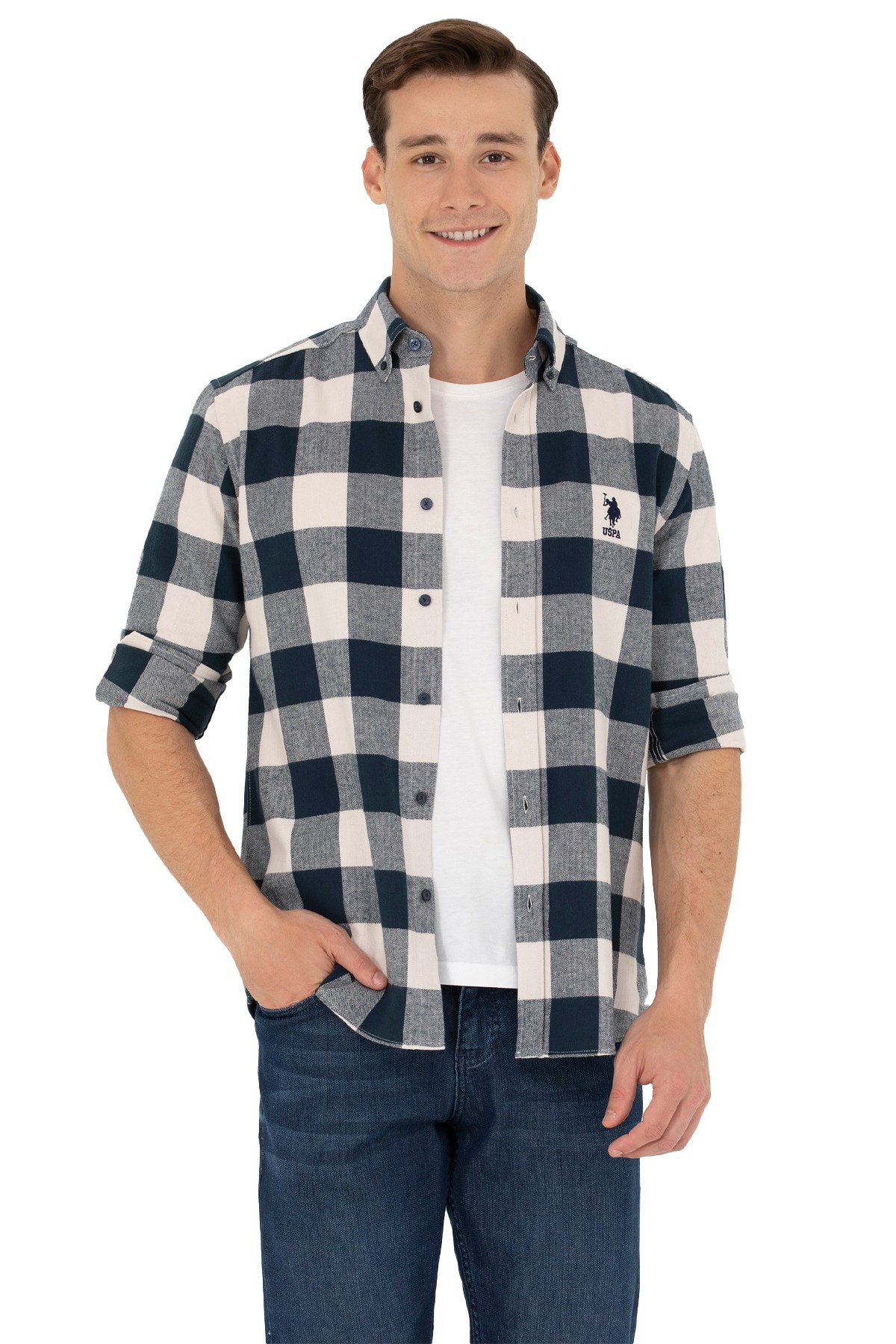 U.S. Polo Assn. Erkek Gömlek 50272441-VR033 Lacivert