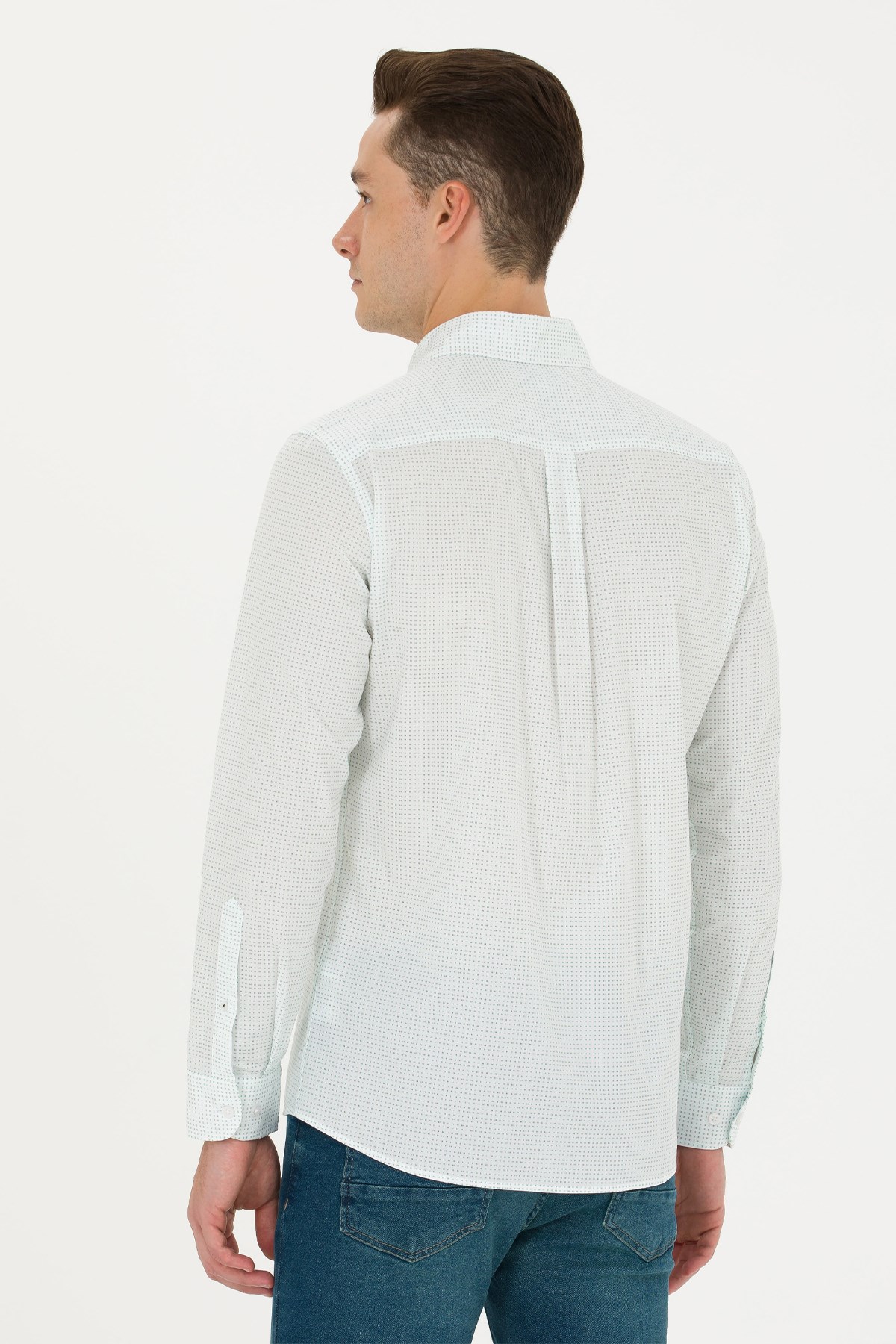 U.S. Polo Assn. Erkek Gömlek 50272702-VR054 Yeşil