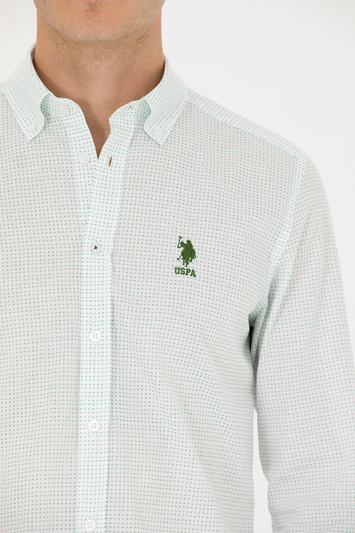 U.S. Polo Assn. Erkek Gömlek 50272702-VR054 Yeşil