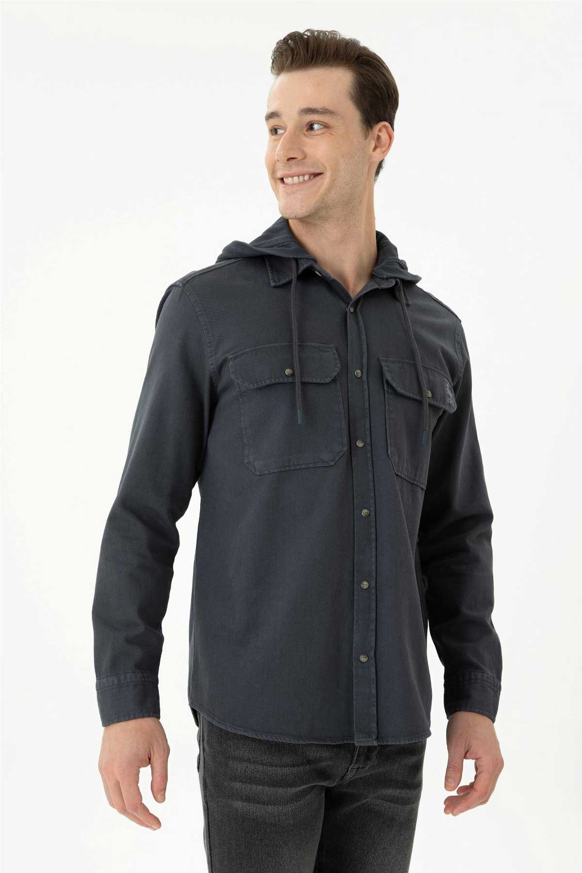 U.S. Polo Assn. Erkek Gömlek 50272726-VR006 Antrasit