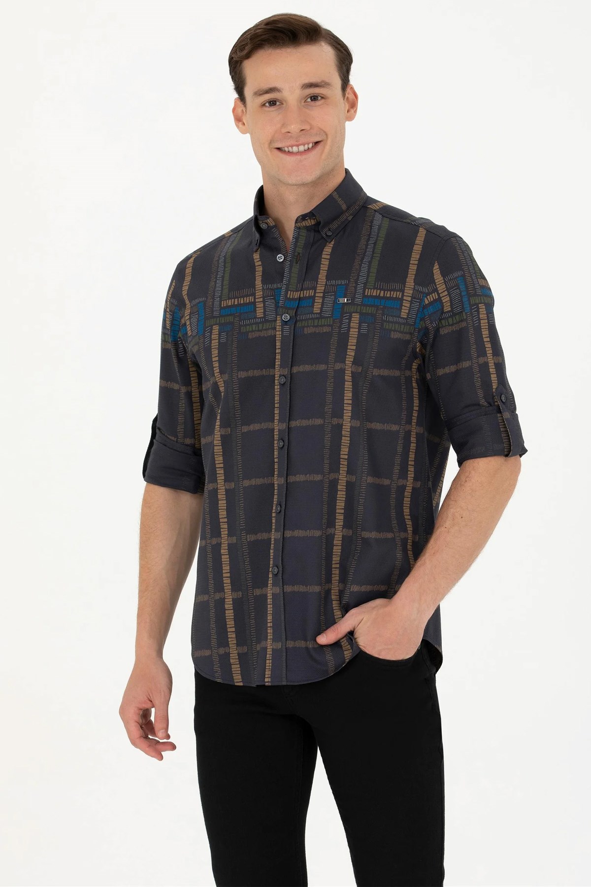 U.S. Polo Assn. Erkek Gömlek 50272751-VR006 Antrasit