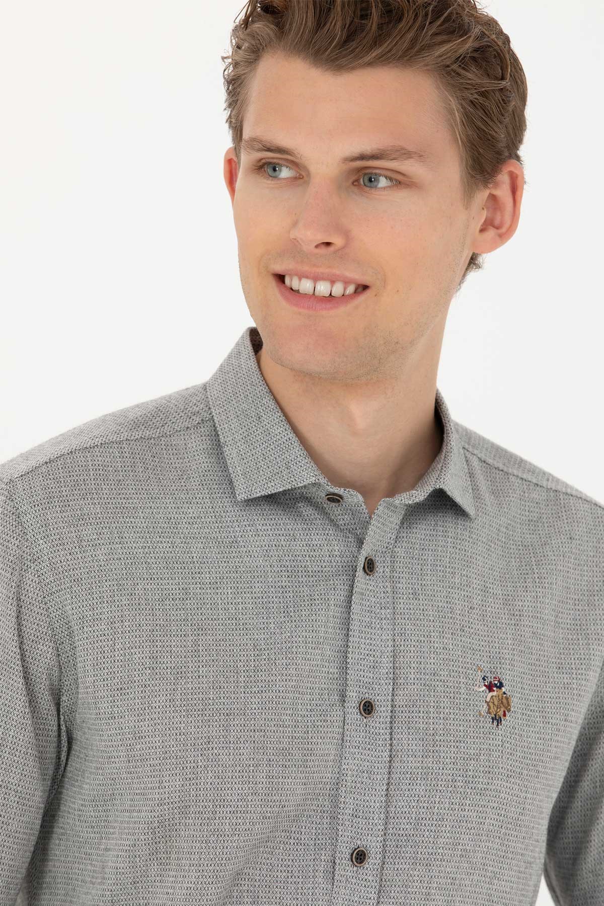 U.S. Polo Assn. Erkek Gömlek 50272757-VR045 Mavi