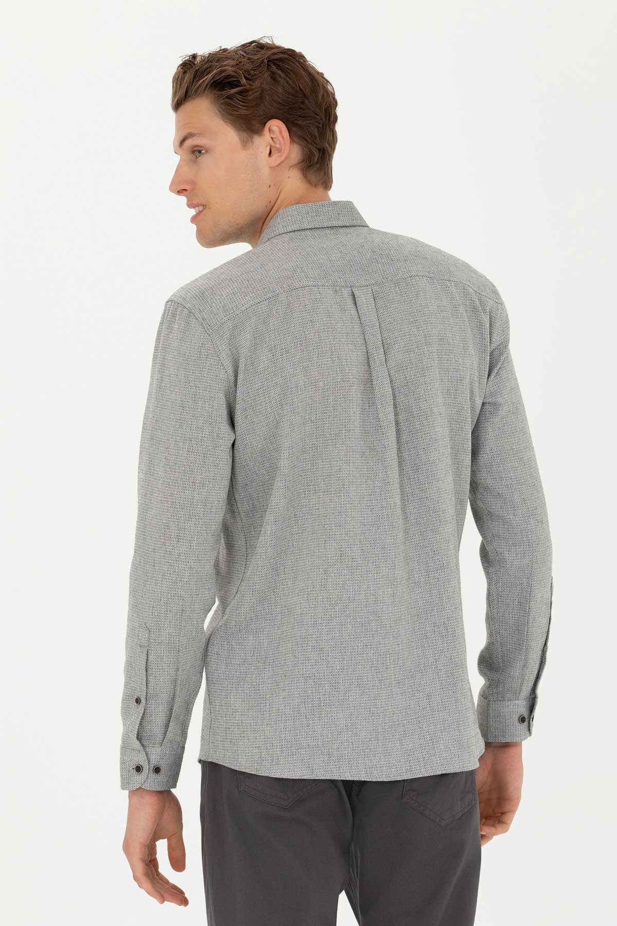 U.S. Polo Assn. Erkek Gömlek 50272757-VR045 Mavi